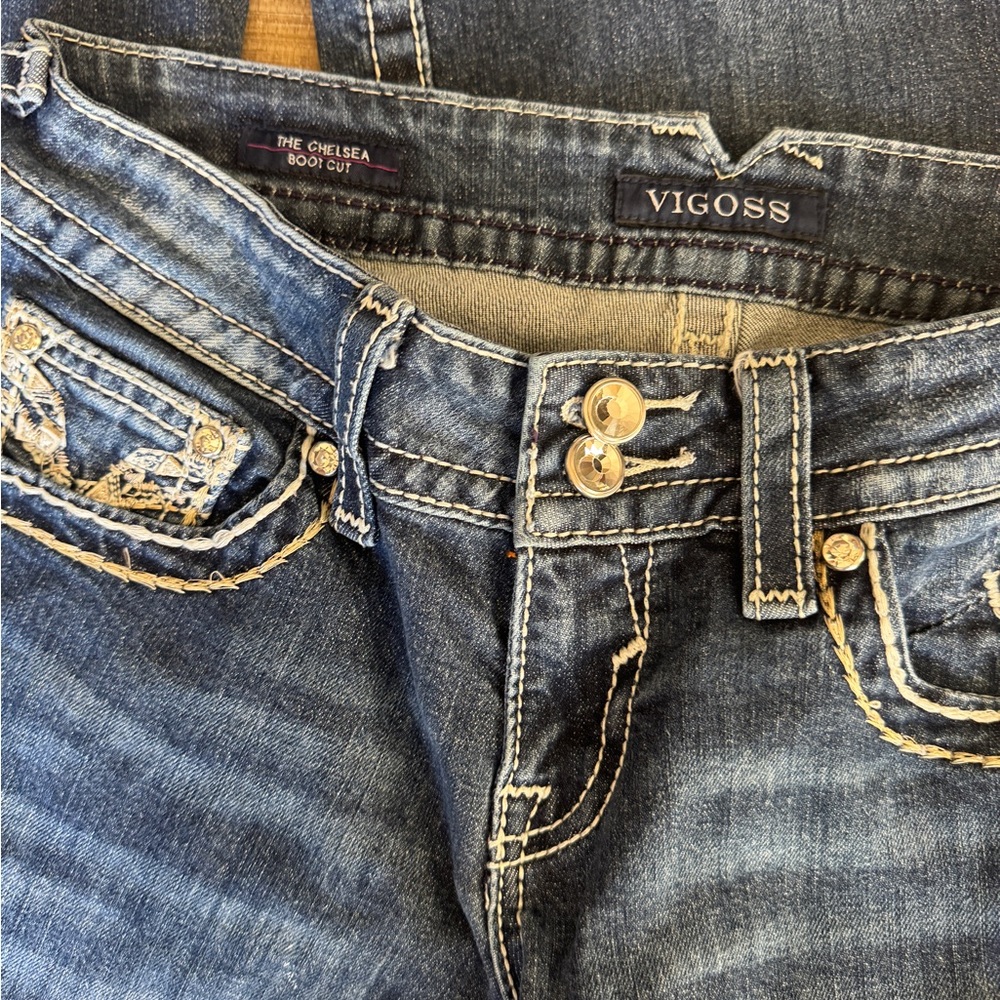 Vigoss Women's Denim Straight Leg Jeans - Picture 5 of 6